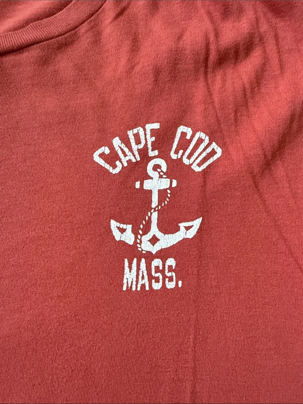 J. Crew Men's Cranberry Cape Cod Anchor Graphic Tee size M 100% cotton